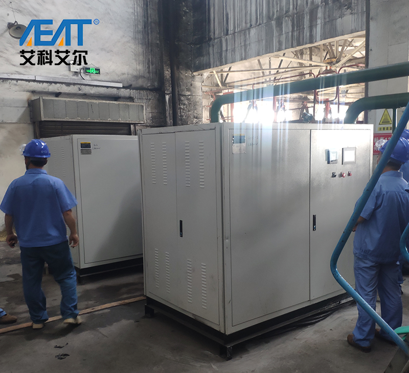 濟寧某廠800KW電熱水機組現(xiàn)場