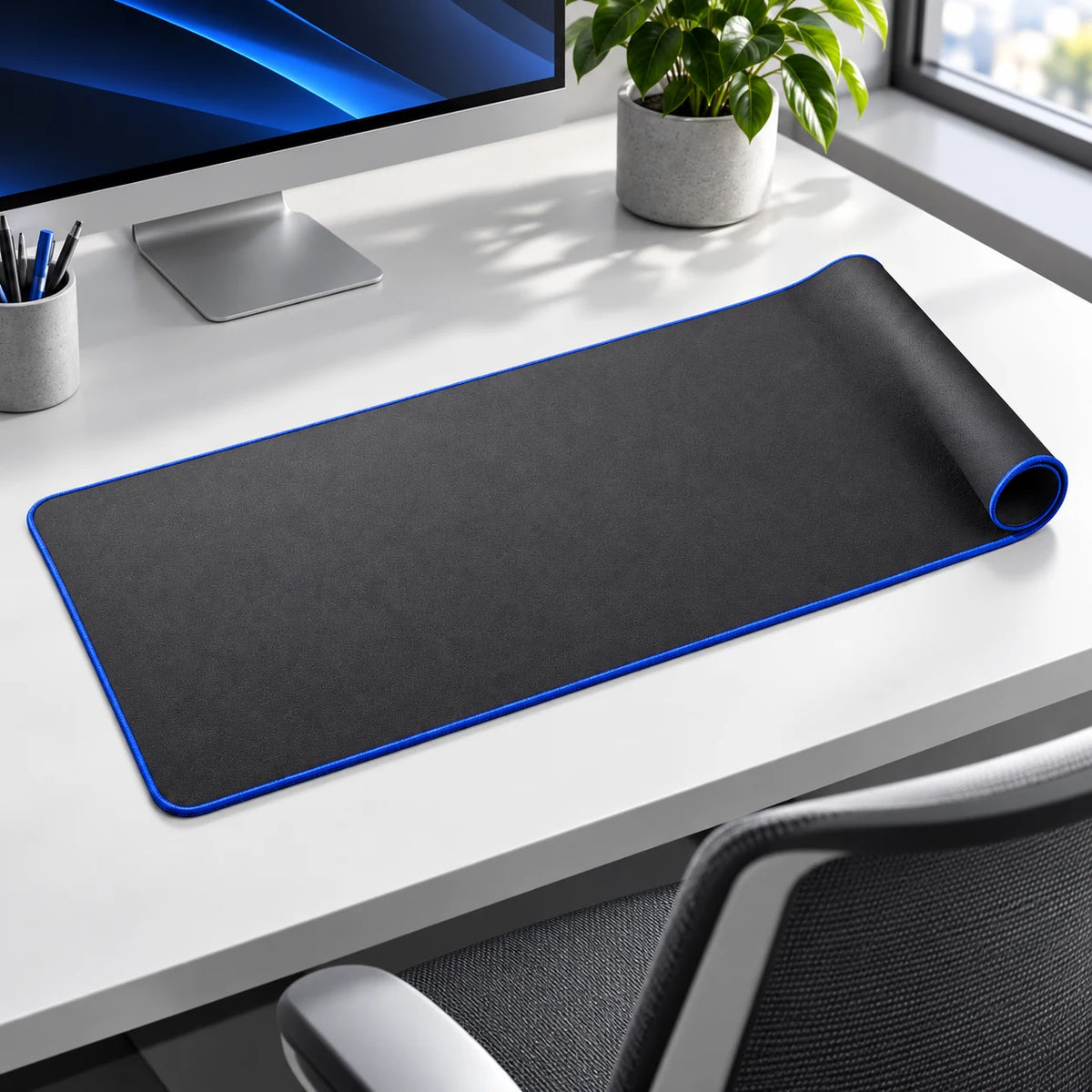 Extended Desk Mat — in an everyday setting