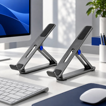 Foldable Aluminum Laptop Stand — in an everyday setting