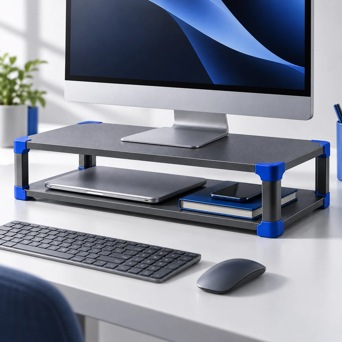 Stackable Monitor Riser — in an everyday setting