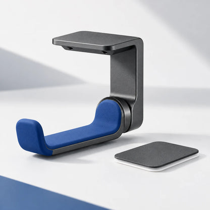 Under-Desk Headphone Hanger — full product set